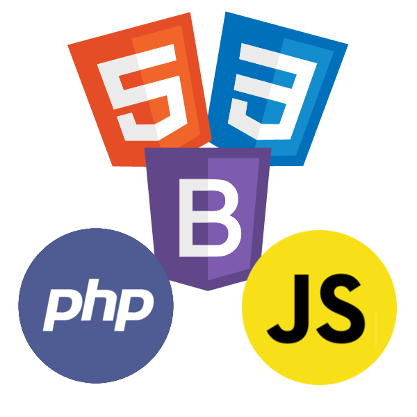 HTML5/CSS3, Bootstrap, Javascript et PHP